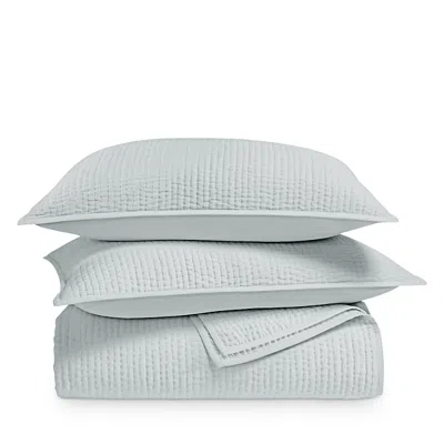 Sky Pickstitch Coverlet Set, Twin - Exclusive In Reflection Gray