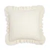 Sky Ruffle Edge Knit Decorative Pillow, 20 X 20 - Exclusive