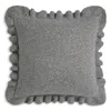 Sky Ruffle Edge Knit Decorative Pillow, 20 X 20 - Exclusive In Charcoal
