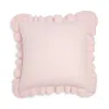 Sky Ruffle Edge Knit Decorative Pillow, 20 X 20 - Exclusive In Heathered Pink