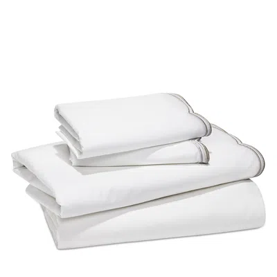 Sky Scalloped Sheet Set, California King In White