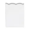 Sky Scalloped Standard Pillowcase, Pair In Reflection Grey