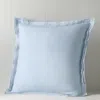Sky Tipped Double Flange Percale Sham Set, Euro - Exclusive In Stormy Mist