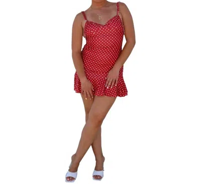 Sky To Moon Angelique Mini Dress In Red