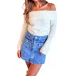 Sky To Moon Bliss Off Shoulder Sweater In White In White