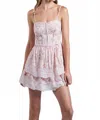Sky To Moon Blooming Floral Mini Dress In Pink In Pink