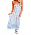 Sky To Moon Bluebell Ditsy Floral Maxi Dress In Blue