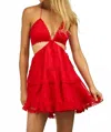 Sky To Moon Brynn Mini Dress In Red In Red
