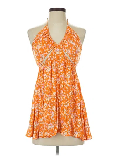 Pre-owned Sky To Moon Casual Dress In Orange