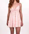 Sky To Moon Ditsy Floral Mini Dress In Pink Yeah