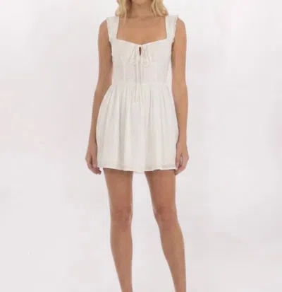 Sky To Moon Eyelet Corset Mini Dress In Blooming In Multi
