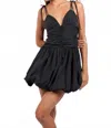 Sky To Moon Fit And Flare Mini Dress In Black In Black
