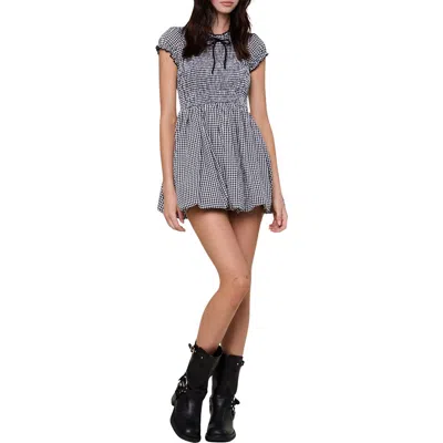 Sky To Moon Fit And Flare Minidress In Gray
