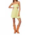 Sky To Moon Floral Twisted Smocked Mini Dress In Yellow In Yellow
