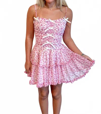 Sky To Moon Glory Mini Dress In Pink