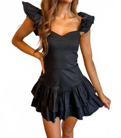 Sky To Moon Hazel Romper Dress In Black