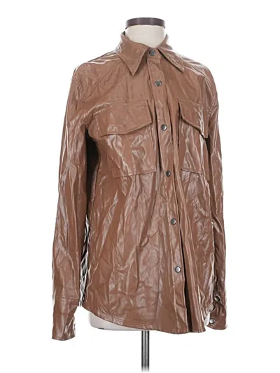 Pre-owned Sky To Moon Long Sleeve Button Down Shirt In Brown