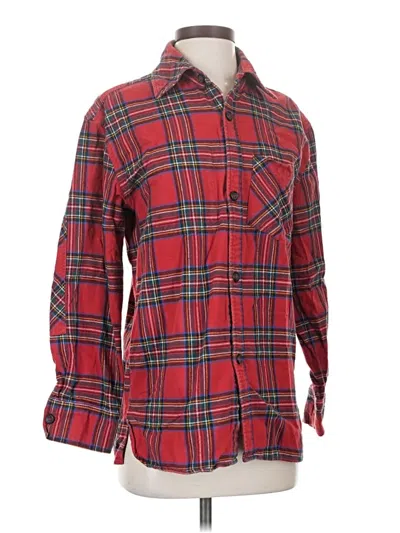 Pre-owned Sky To Moon Long Sleeve Button Down Shirt In Red
