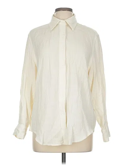 Pre-owned Sky To Moon Long Sleeve Button Down Shirt In White