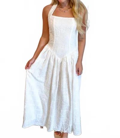 Sky To Moon Luna Drift Midi Dress In White