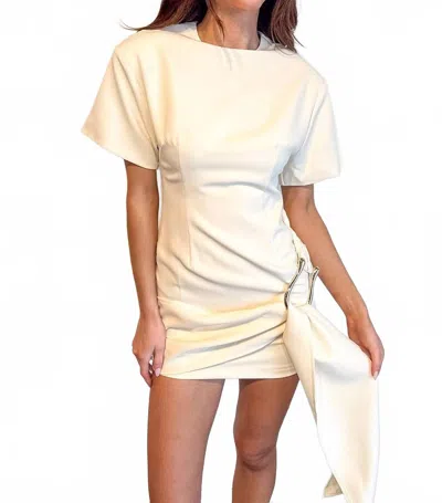 Sky To Moon Oh So Chic Mini Dress In Cream In Multi