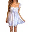 Sky To Moon Orchard Breeze Mini Dress In Blue In Multi