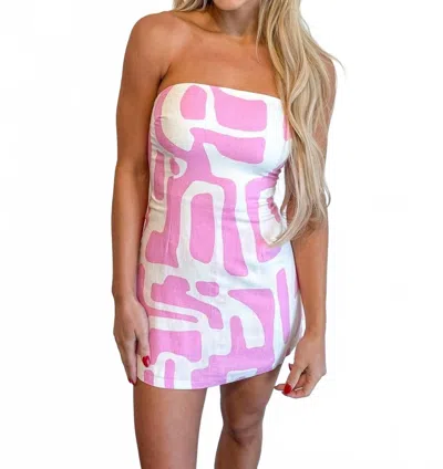 Sky To Moon Paloma Mini Dress In Pink In Multi