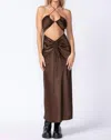 Sky To Moon Quintana Maxi Dress In Syrup Brown