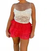 Sky To Moon Reyna Mini Skort In Red In Multi
