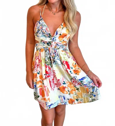 Sky To Moon Road Trip Mini Dress In Multi