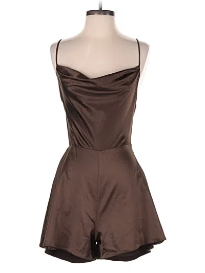 Pre-owned Sky To Moon Romper In Brown