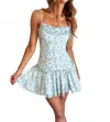 Sky To Moon Sea Side Mini Dress In Aqua Mint In Blue