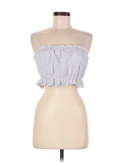 Pre-owned Sky To Moon Sleeveless Blouse In Gray