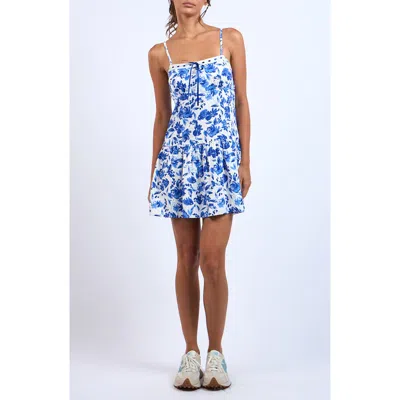 Sky To Moon Sleeveless Minidress In Blue