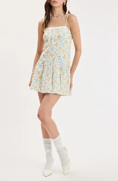 Sky To Moon Sleeveless Minidress In Light Blue