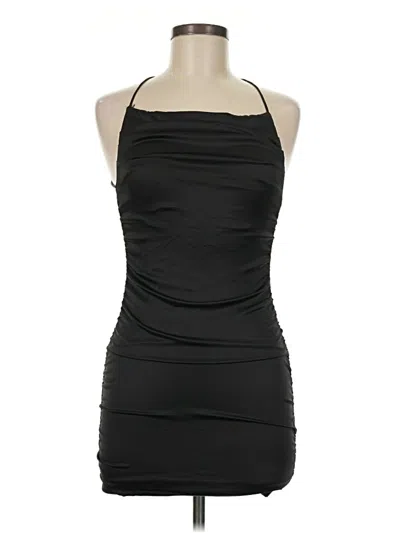 Pre-owned Sky To Moon Sleeveless Top Black Halter Neckline Tops