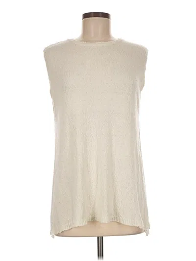 Pre-owned Sky To Moon Sleeveless Top Ivory Boatneck Tops