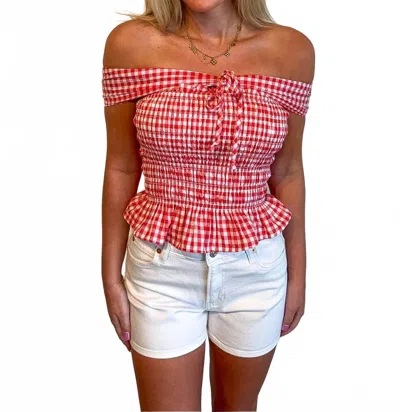 Sky To Moon Summer Date Top In Red In Pink