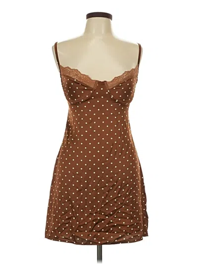 Pre-owned Sky To Moon Tank Top Brown Sweetheart Neckline Tops