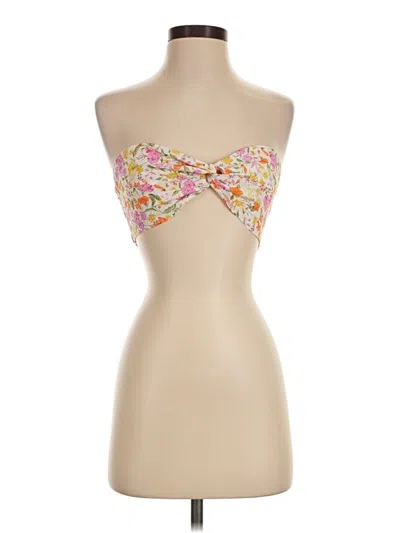 Pre-owned Sky To Moon Tank Top Ivory Strapless Neckline Tops