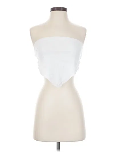 Pre-owned Sky To Moon Tube Top White Strapless Neckline Tops