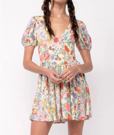 Sky To Moon Wire Corset Floral Dress In Grove Patch