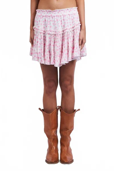 Sky To Moon Women's Ditsy Floral Skirt In Pastel Pink Fl In Multi