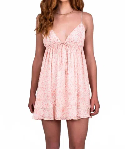 Sky To Moon Women's Floral Tie Front Mini Dress In Pink Yeah