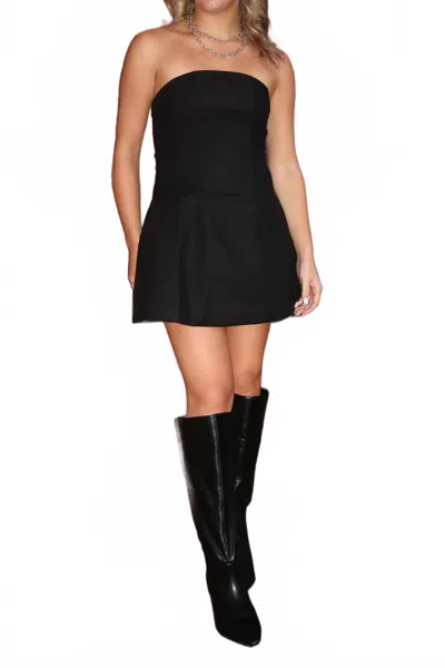 Sky To Moon Wrapped Up Mini Dress In Black