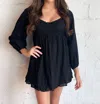 Sky To Moon Zoe Dress In Black In Black