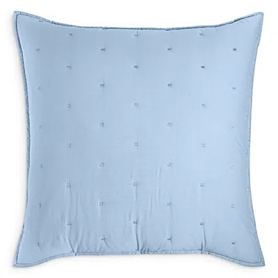 Sky Tufted Quilted Euro Shams, Pair - Exclusive In Coast Blue