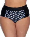 Skye High Waist Bikini Bottom - Plus In Vestige In Multi