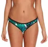 Skye Musa Mid Waist Fold Over Bottom In Black In Green