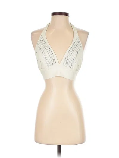 Pre-owned Skye Sleeveless Top Ivory Halter Neckline Tops In White